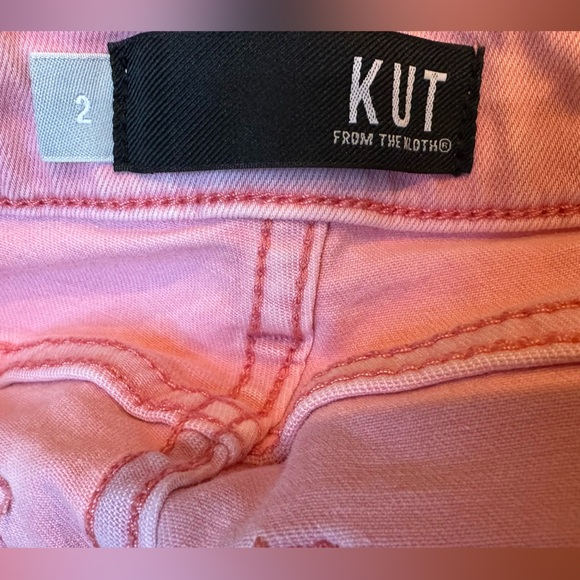 💙 KUT from the Kloth Reese High-Rise Fab AB Ankle Straight in Soft Coral 💙 - Picture 5 of 6